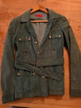 Vintage green suede jacket